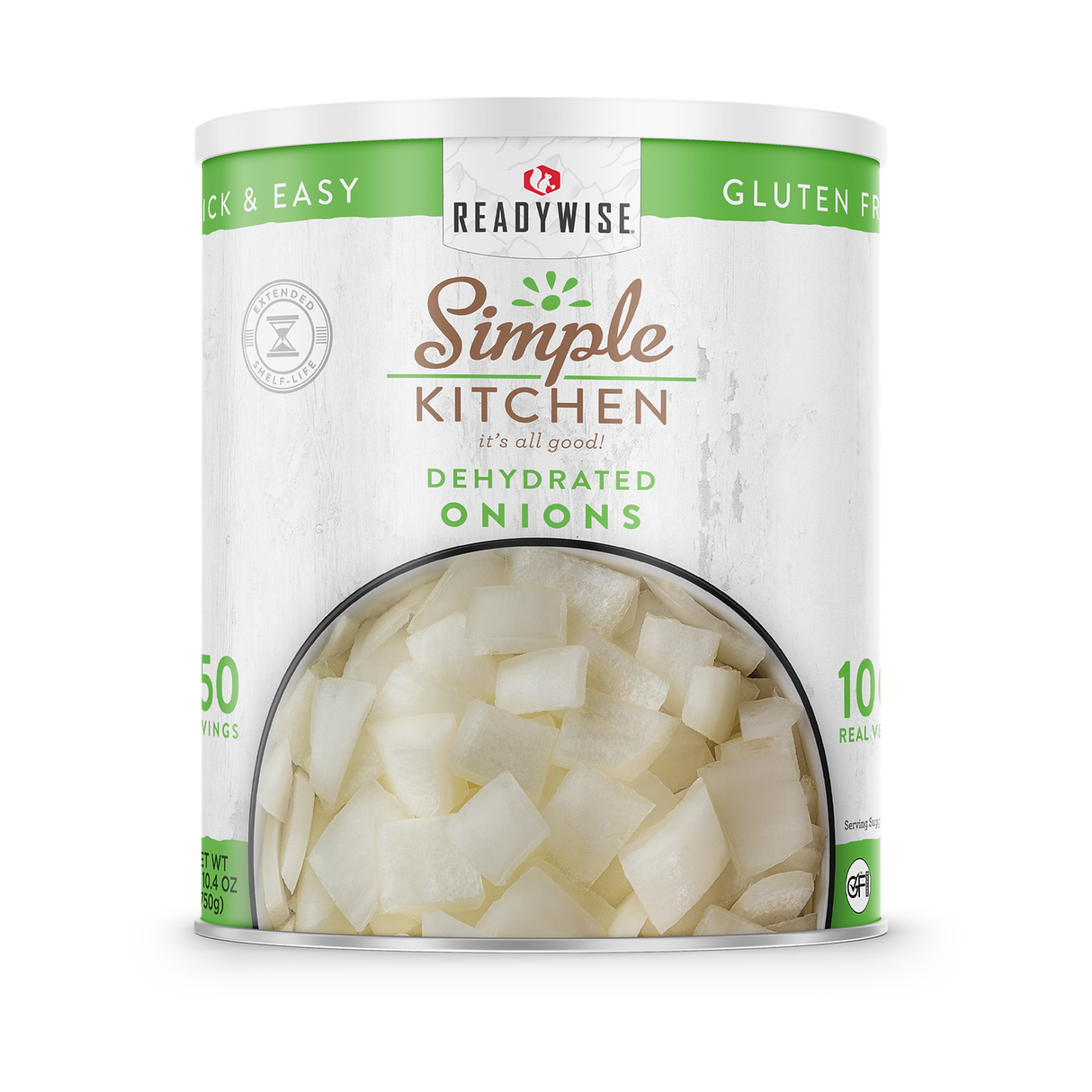 ReadyWise - Simple Kitchen Dehydrated Chopped Onions - 250 Serving #10 Can