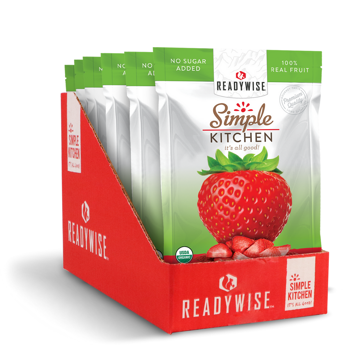 ReadyWise - 6 CT Case Simple Kitchen Organic FD Strawberries