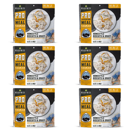 ReadyWise - 6 CT ReadyWise Pro Adventure Meal Homestyle Biscuits & Gravy with Sausage