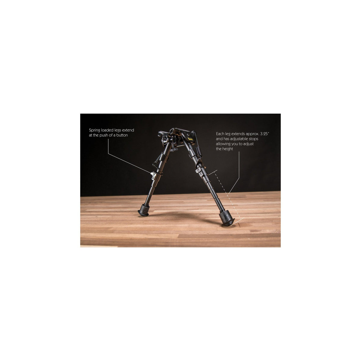Caldwell - XLA 6"-9" Bipod Fixed - Black