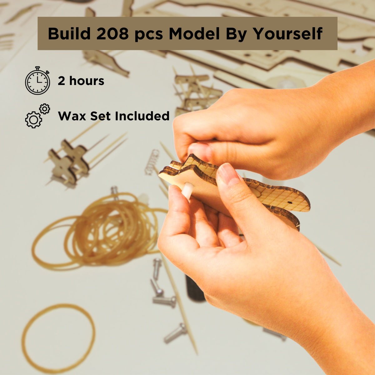 Caliber Gourmet - Revolver Wood Puzzle Gun Kit