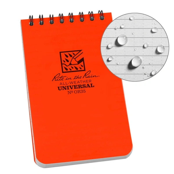 Rite in the Rain - 3x5 Orange Notebook