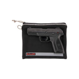 Allen Company - Lockable Handgun Storage Pouch with Writeable ID Label, Full-Size 7" to 9" Handguns, Black