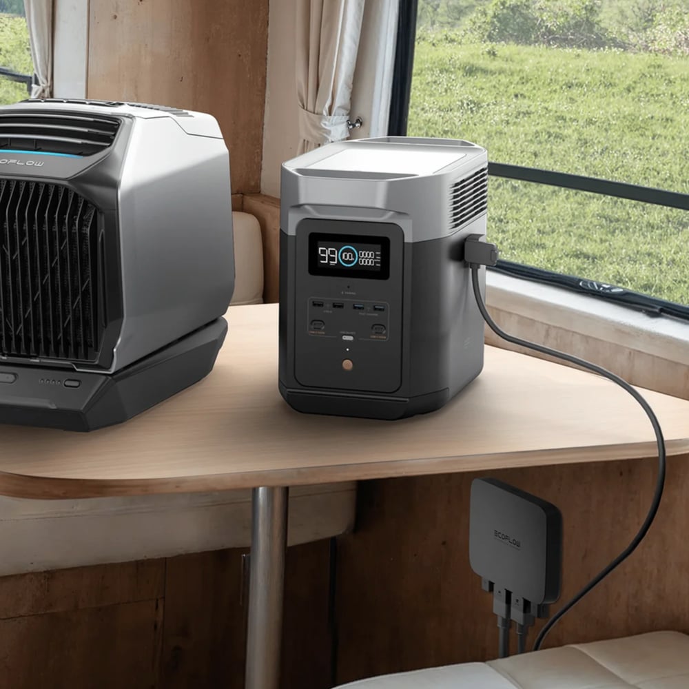 Charge 8× faster while driving with EcoFlow's 800W Alternator Charger. Maintain, recharge & jump-start power stations in your SUV, RV, or truck.