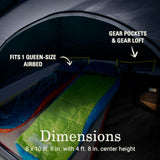Coleman - Skydome 4-Person Tent with Screen Room & Dark Room Tech