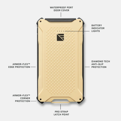 Dark Energy - Poseidon Pro Rugged Portable Battery 10,200mAh — Desert Tan (2)