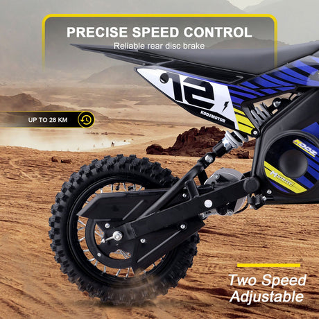 MotoTec 36v 1000w (HP112E) Electric Dirt Bike - Blue