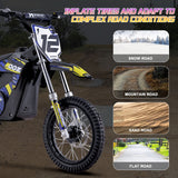 MotoTec 36v 1000w (HP112E) Electric Dirt Bike - Blue