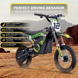MotoTec 36v 1000w (HP112E) Electric Dirt Bike - Green