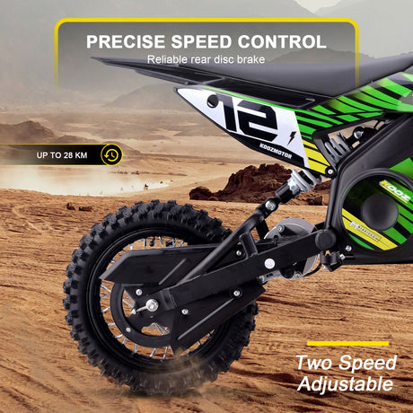 MotoTec 36v 1000w (HP112E) Electric Dirt Bike - Green