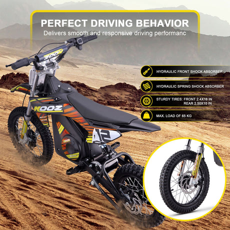 MotoTec - 36v 1000w Electric Dirt Bike Orange