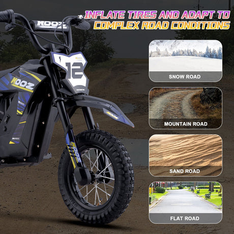 MotoTec 36v 300w (HP122E) Electric Dirt Bike - Blue