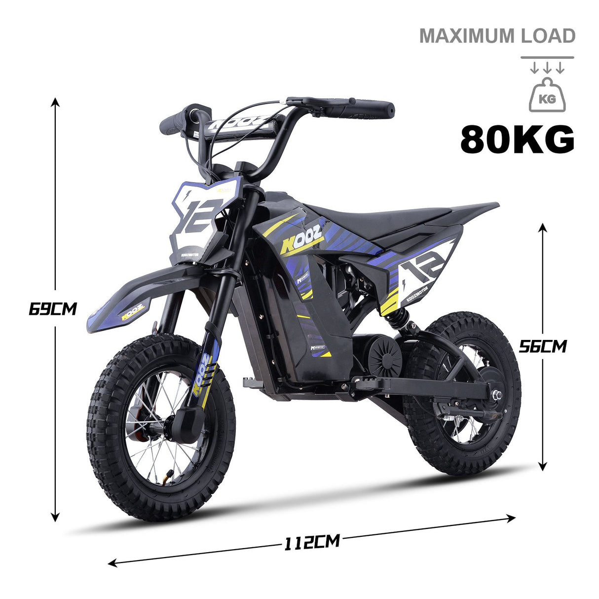 MotoTec 36v 300w (HP122E) Electric Dirt Bike - Blue