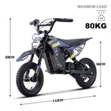 MotoTec 36v 300w (HP122E) Electric Dirt Bike - Blue