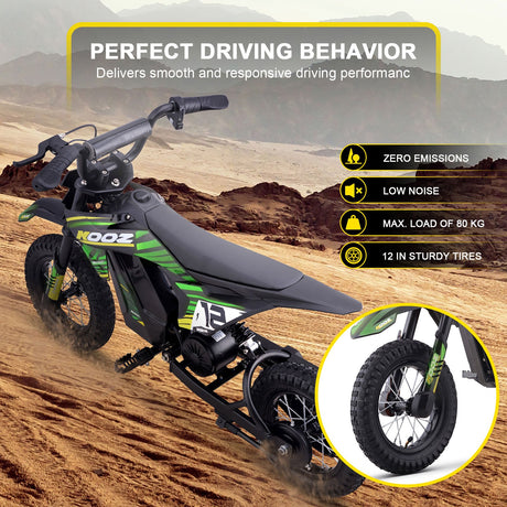MotoTec - 36v 300w Electric Dirt Bike Green