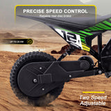 MotoTec 36v 300w (HP122E) Electric Dirt Bike - Green