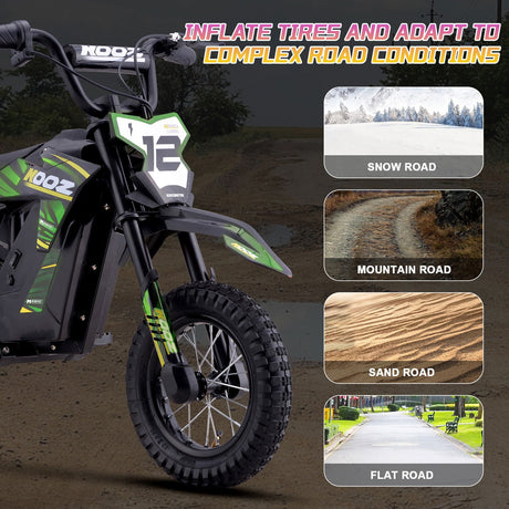 MotoTec - 36v 300w Electric Dirt Bike Green