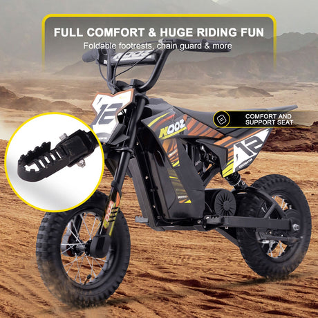 MotoTec 36v 300w (HP122E) Electric Dirt Bike - Orange