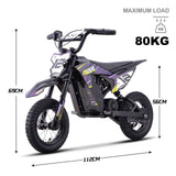 MotoTec 36v 300w (HP122E) Electric Dirt Bike - Purple