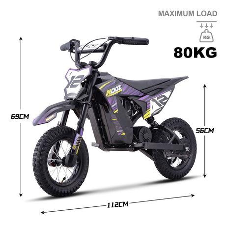 MotoTec 36v 300w (HP122E) Electric Dirt Bike - Purple