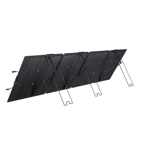 EcoFlow 220W bifacial portable solar panel for outdoor survival and emergency power solutions
