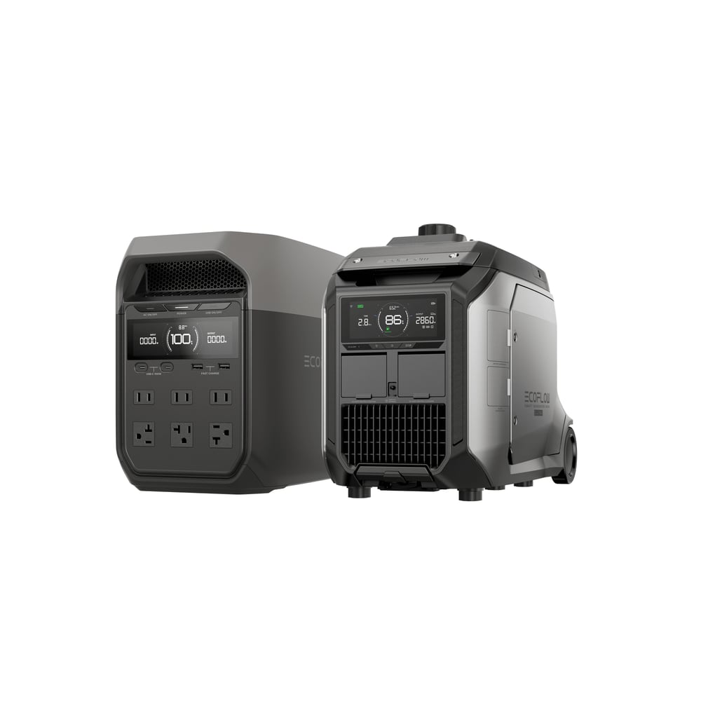 EcoFlow – DELTA 3 Portable Power Station, 1024Wh, 1800W Output