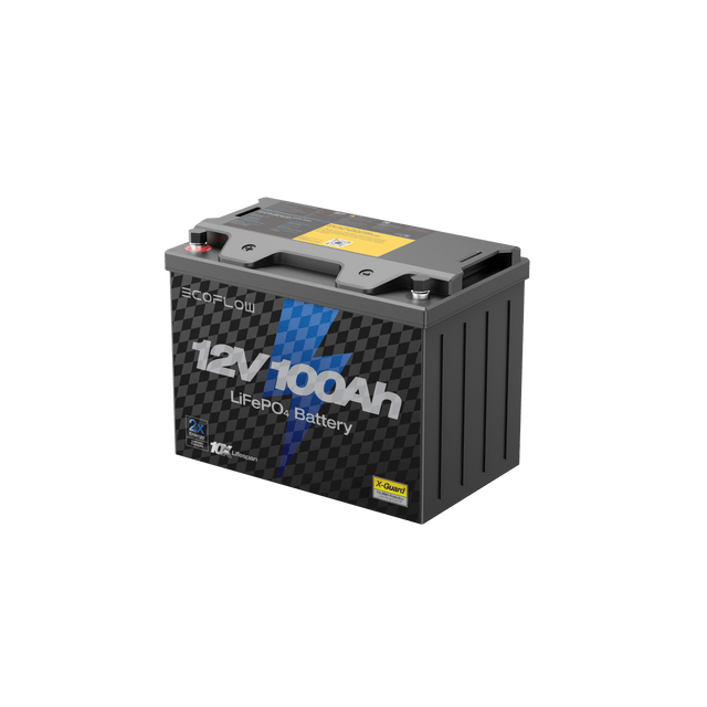 EcoFlow - 12V 100Ah LiFePO4 Deep Cycle Battery (1280Wh, IP65)