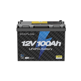 EcoFlow - 12V 100Ah LiFePO4 Deep Cycle Battery (1280Wh, IP65)