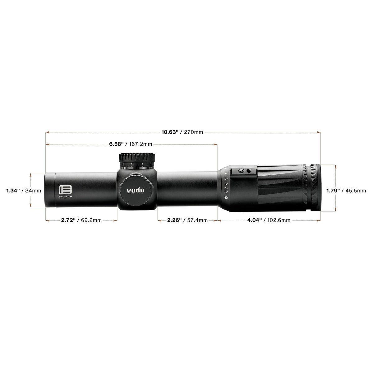 EOTECH - Vudu 1-10x28 FFP Riflescope - Tan, SR5 DFG
