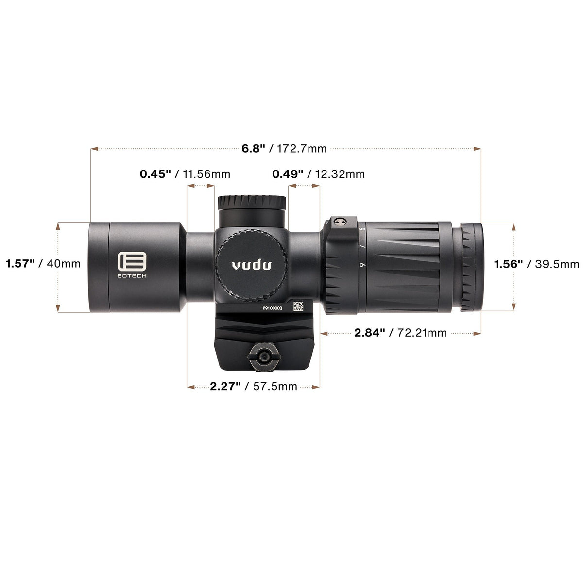 EOTECH - Vudu 3-9x32 SFP Riflescope - Black, MR5