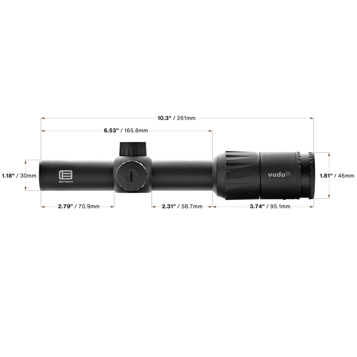 EOTECH - Vudu X 1-6x24 SFP Scope - DP1 Reticle, Black