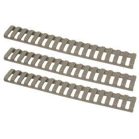 Ergo Grip - 18-Slot Low-Pro Ladder Rail Cover, 3 Pack - Dark Earth