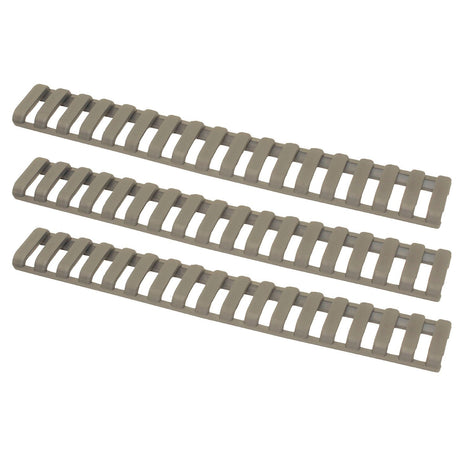 Ergo Grip - 18-Slot Low-Pro Ladder Rail Cover, 3 Pack - Dark Earth