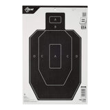 Allen Company - EZ Aim Paper Shooting Targets, IPSC Silhouette, Peel Away Target Pad, 12"W x 18"H, 50-Pack, Black/White