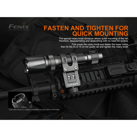 Fenix - ALG-15 Picatinny Rail Mount for Flashlights