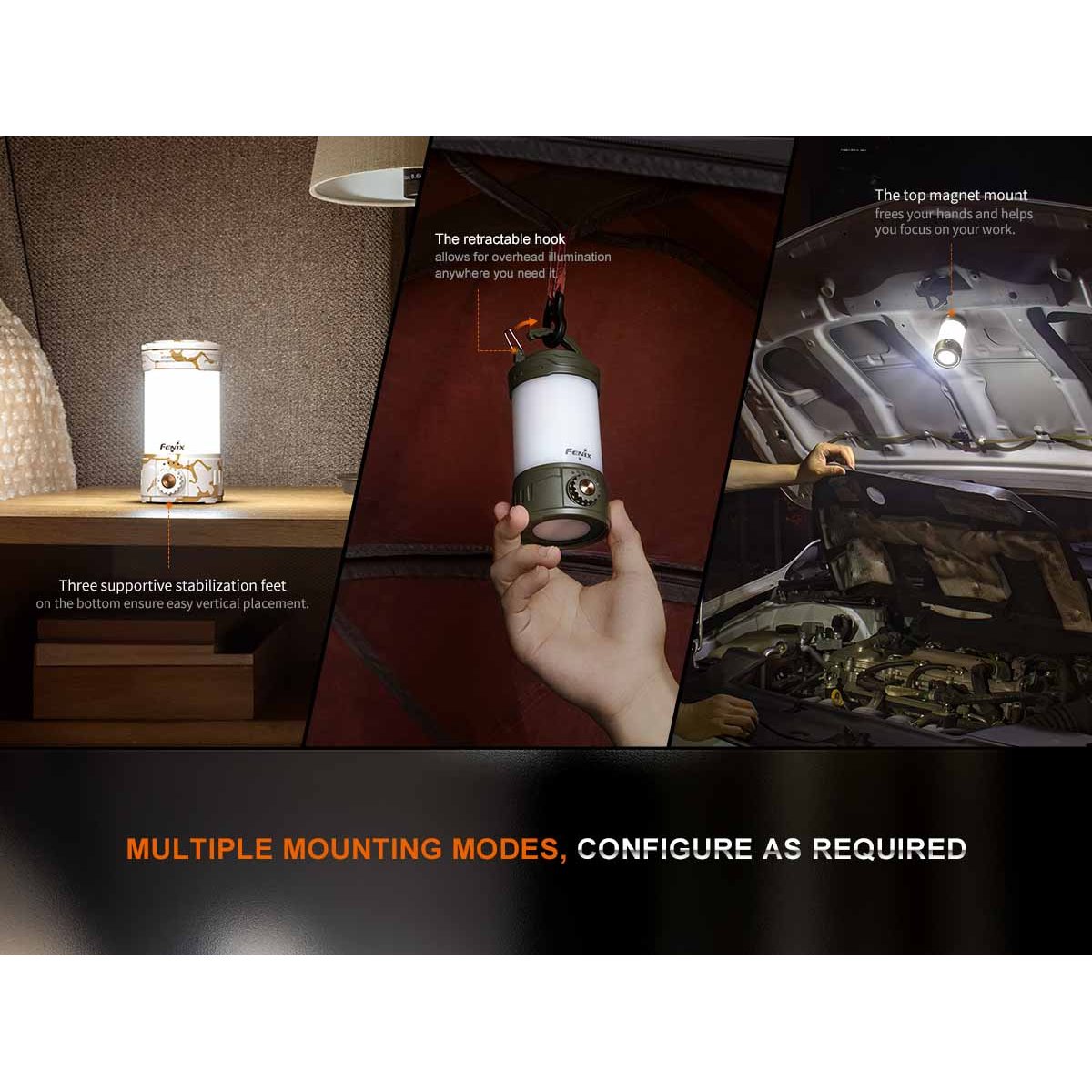 Fenix - CL26R PRO Rechargeable Lantern - Gray Camo