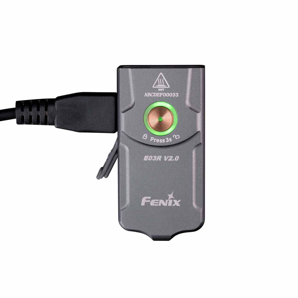 Fenix - E03R V2.0 Keychain Flashlight - Gray