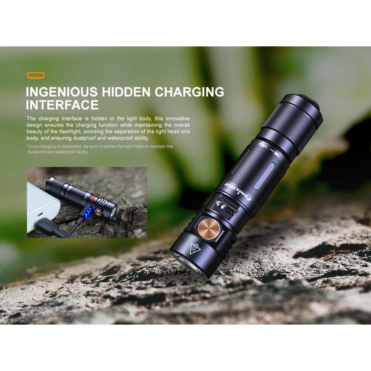 Fenix - E05R Keychain Flashlight - Black