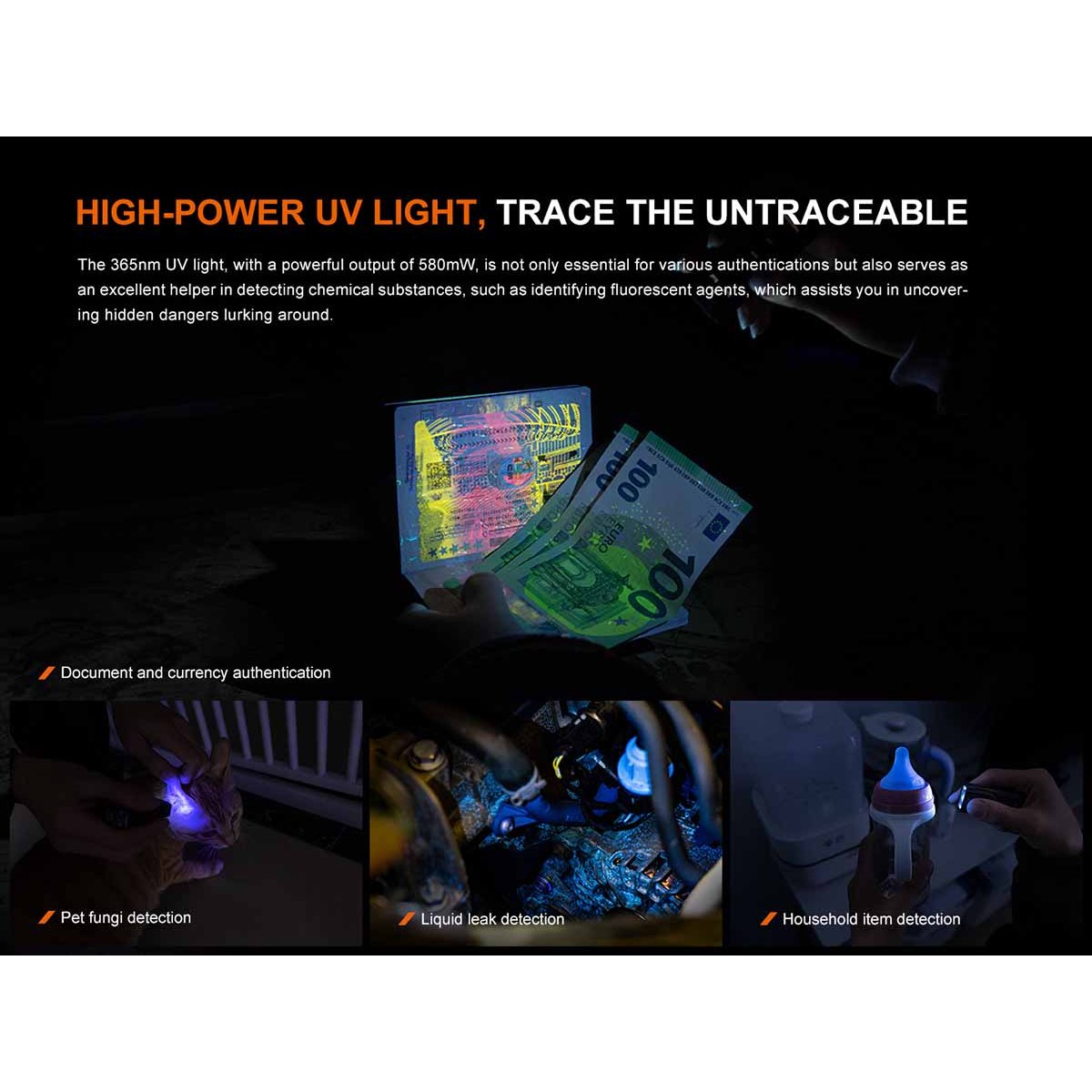 Fenix - E06R Rechargeable EDC Flashlight - Gray