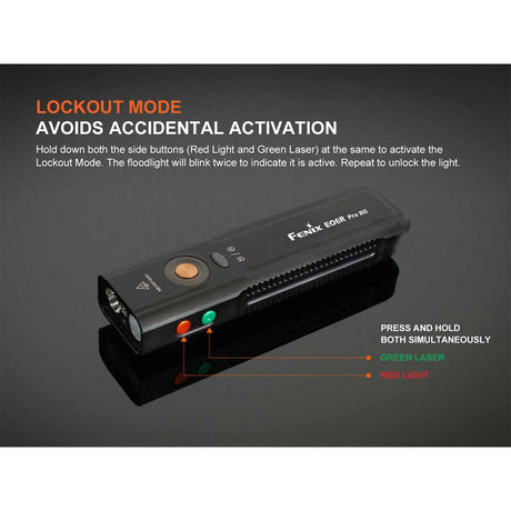 Fenix - E06R PRO RG Flat Flashlight - Black