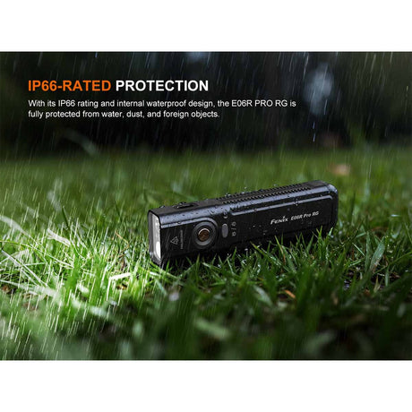 Fenix - E06R PRO RG Flat Flashlight - Black