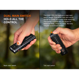 Fenix - E06R PRO RG Flat Flashlight - Black