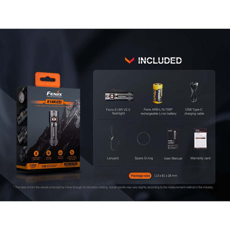 Fenix - E18R V2.0 Rechargeable EDC Flashlight
