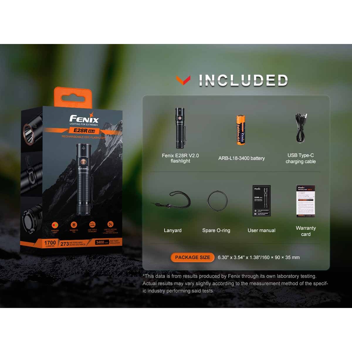 Fenix - E28R V2.0 Rechargeable EDC Flashlight
