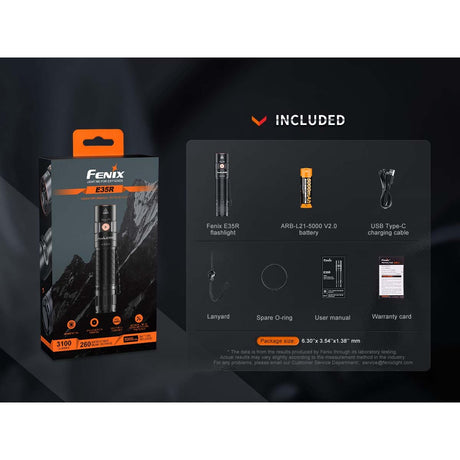Fenix - E35R Rechargeable EDC Flashlight