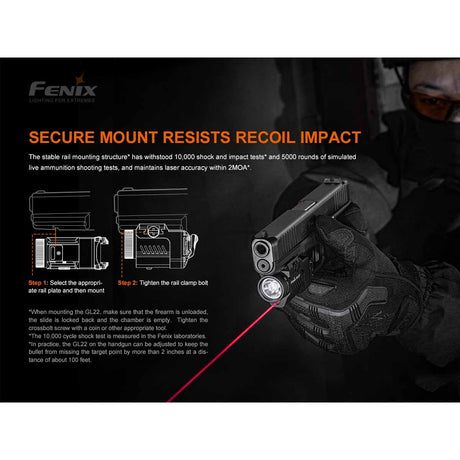 Fenix - GL22 Tactical Weapon Light with Red Laser