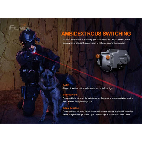 Fenix - GL22 Tactical Weapon Light with Red Laser