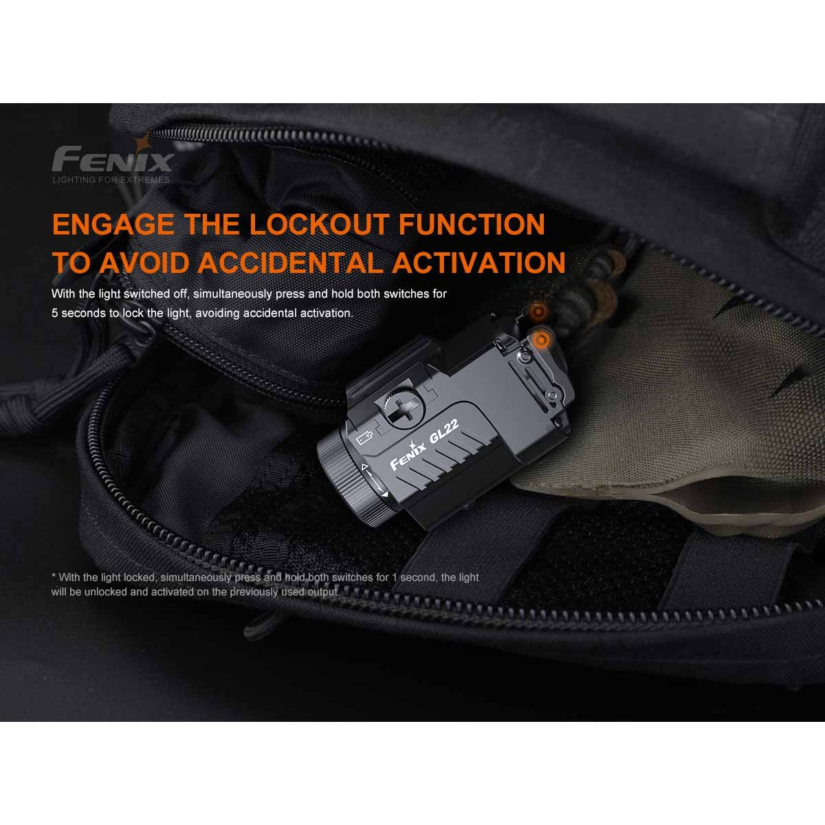 Fenix - GL22 Tactical Weapon Light with Red Laser