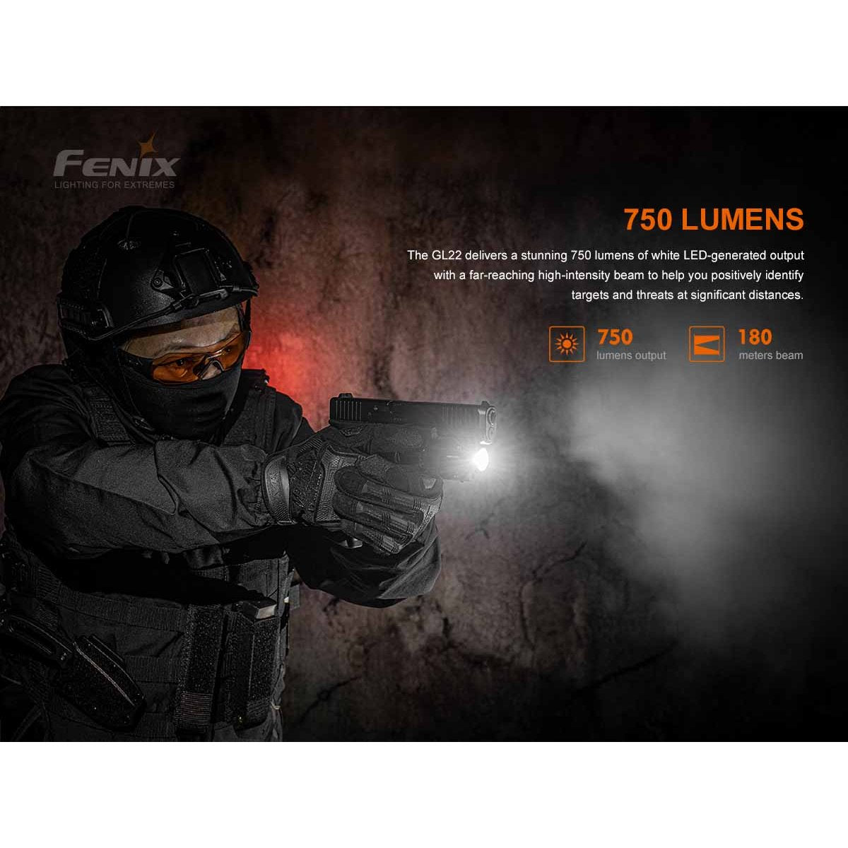 Fenix - GL22 Tactical Weapon Light with Red Laser