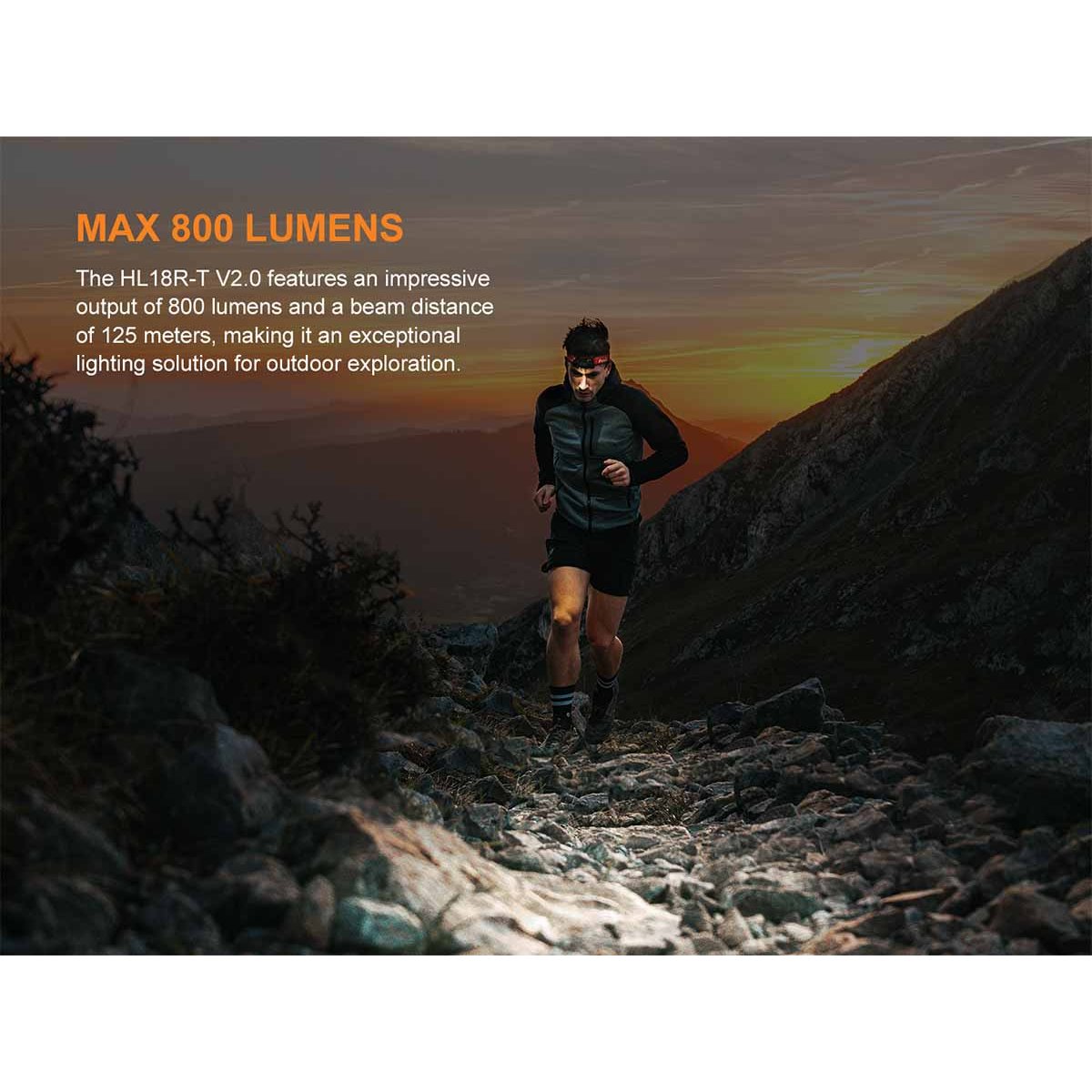 Fenix - HL18R-T V2.0 Rechargeable Headlamp - Black